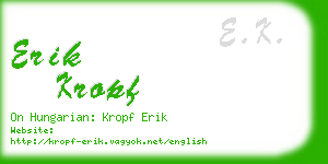 erik kropf business card